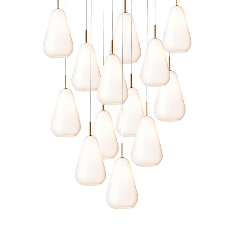 Nuura Aps - Anoli 13 kattokruunu, kulta/opaali, 13-osainen Nuura – Nuura Aps