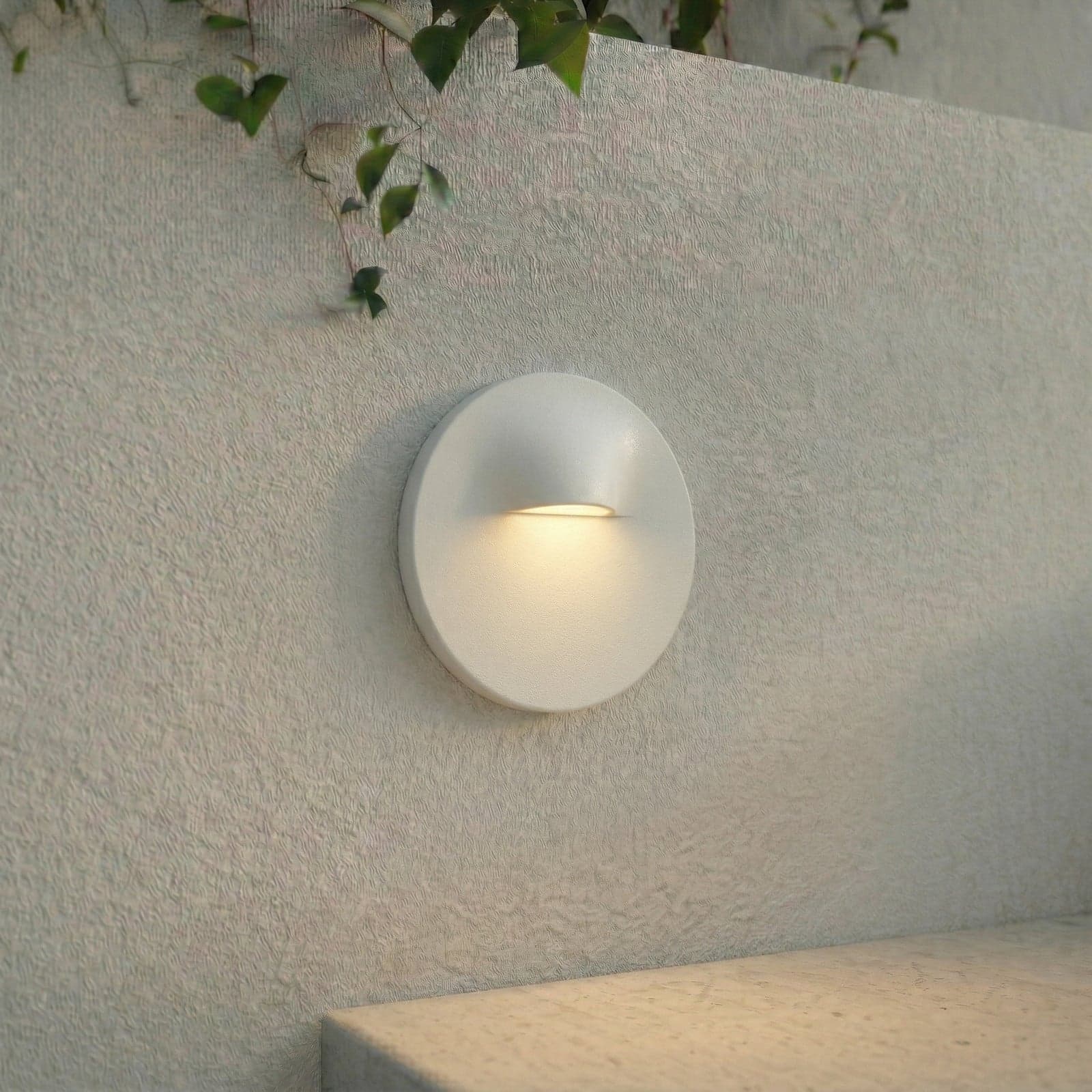 Alune LED-seinäuppovalaisin, pyöreä, valkoinen, IP65, Ø 8 cm Lindby - Moderni - Alumiini – Lindby