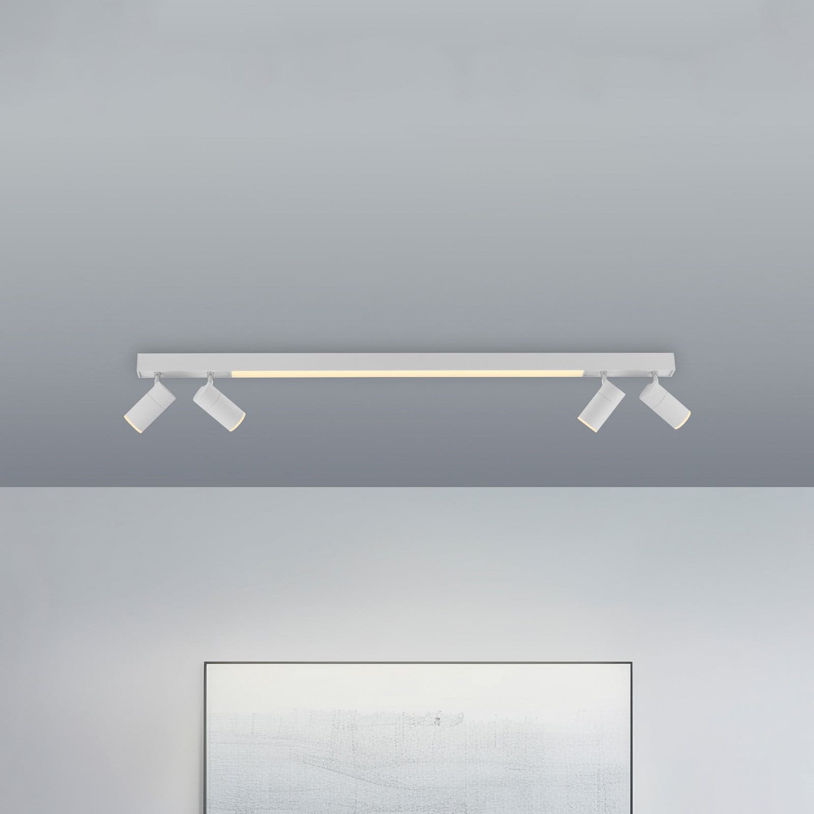Lines LED-kattovalaisin, 120 cm, valkoinen, CCT, kaukosäädin – PURE Pure Lines - Olohuone - Moderni - Metalli - Kulmikas – Pure