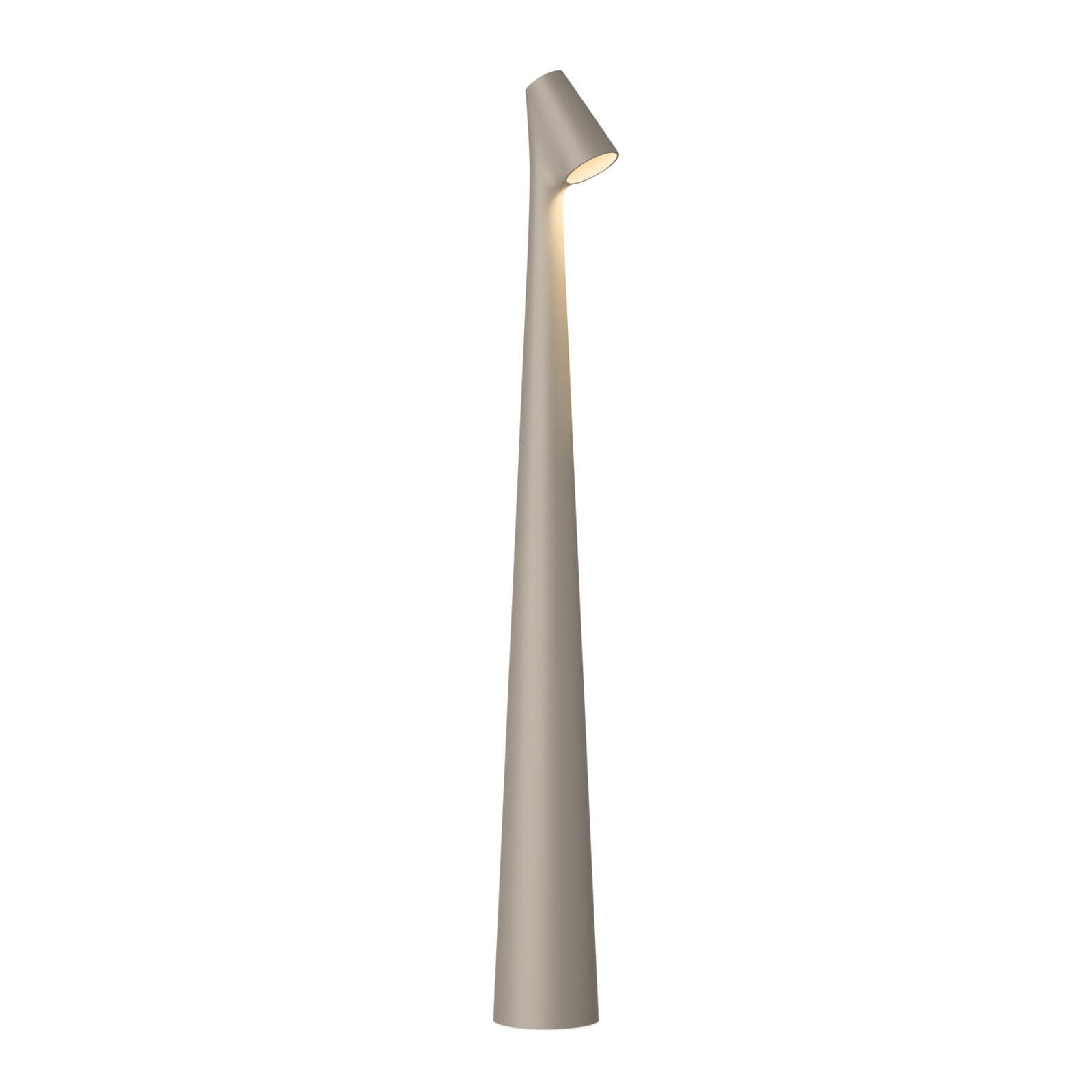 Africa Portable, tummanbeige, korkeus 45 cm, LED, akku Vibia - Olohuone - Design - Metalli – Vibia