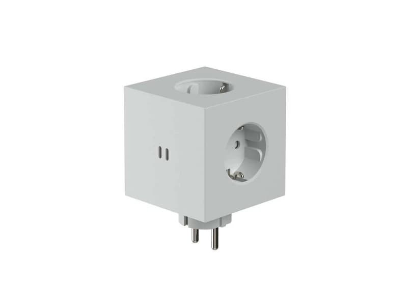 AVOLT - SQUARE 2 välipistoke, harmaa, 3 x Schuko 2 x USB – AVOLT