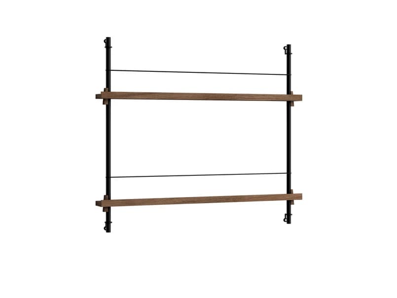 Moebe - Magazine Shelving 65 Hylly Smoked Oak/Black – Moebe