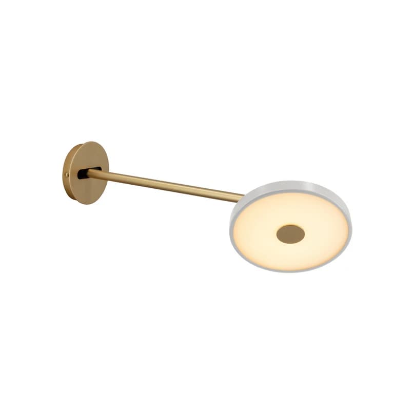 UMAGE - Asteria Long LED-seinävalaisin, harmaa/messinki, pistoke – UMAGE