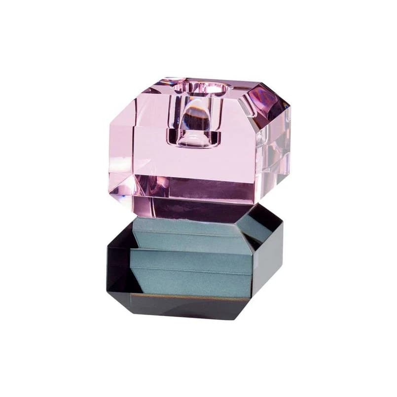 Hübsch - Gem Kynttilänjalka Small Smoked/Pinkki – Hübsch