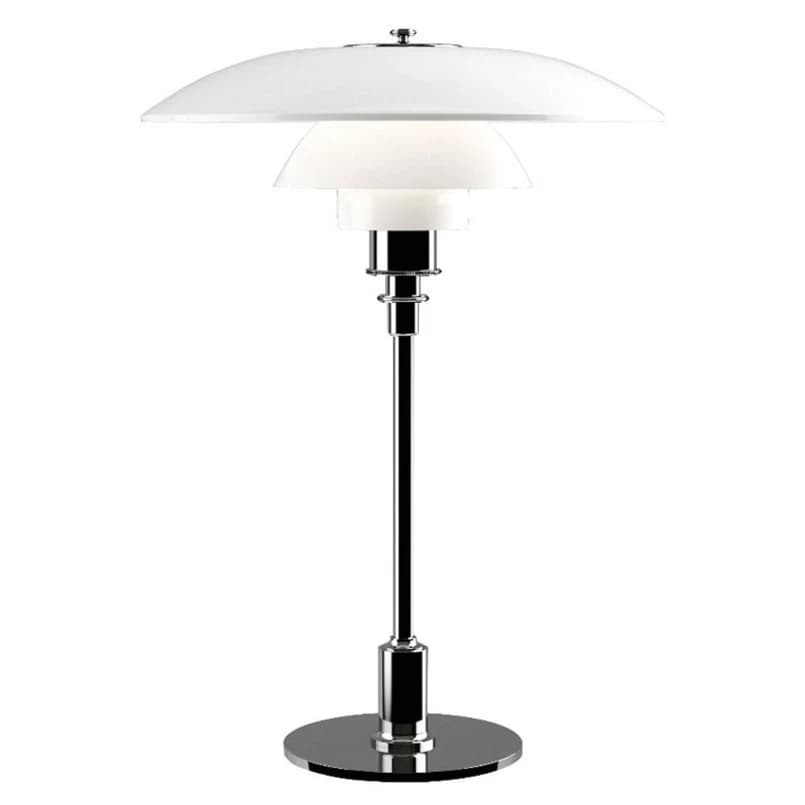 Louis Poulsen - PH 3 1/2-2 1/2 pöytälamppu, kromi/valkoinen, 47 cm – Louis Poulsen