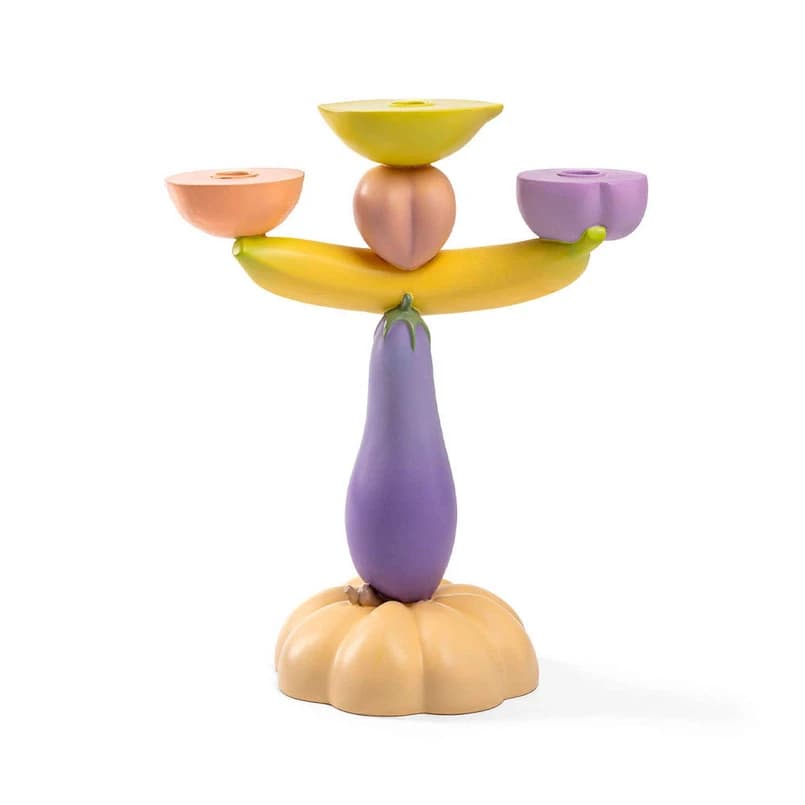 SELETTI - Vitamin kynttilänjalka, munakoiso, monivärinen – – SELETTI