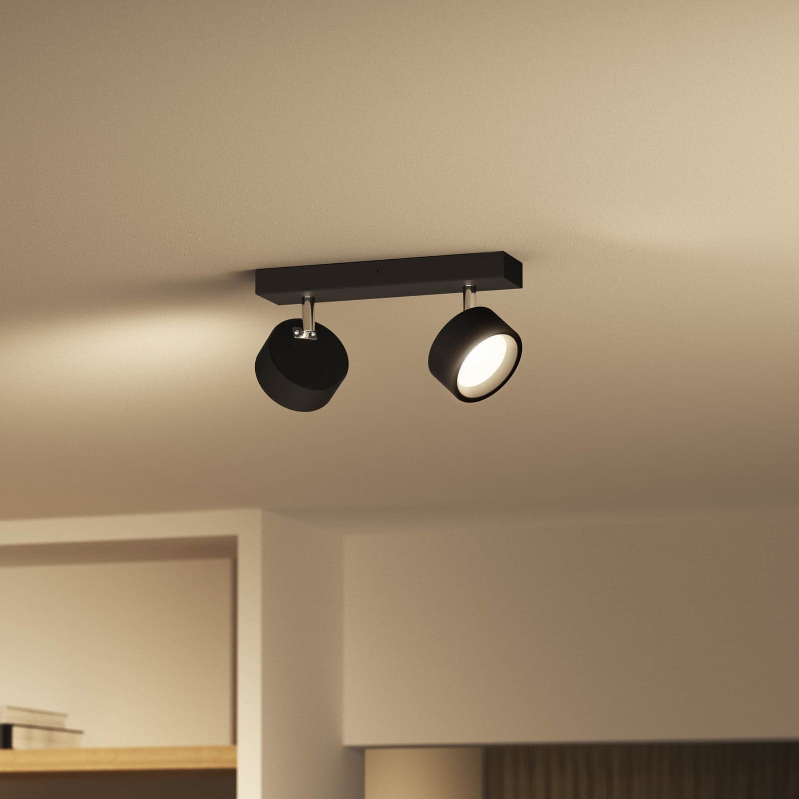 Bracia LED-kattospotti 2-lamppuinen, musta - Philips - Olohuone - Moderni - Metalli - Monilamppuinen – Philips