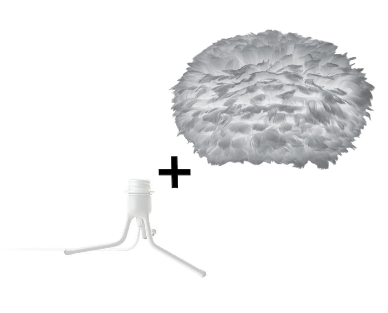 Eos Pöytävalaisin Medium w/Mini Fod Harmaa/Valkoinen UMAGE - Makuuhuone - Muu – UMAGE
