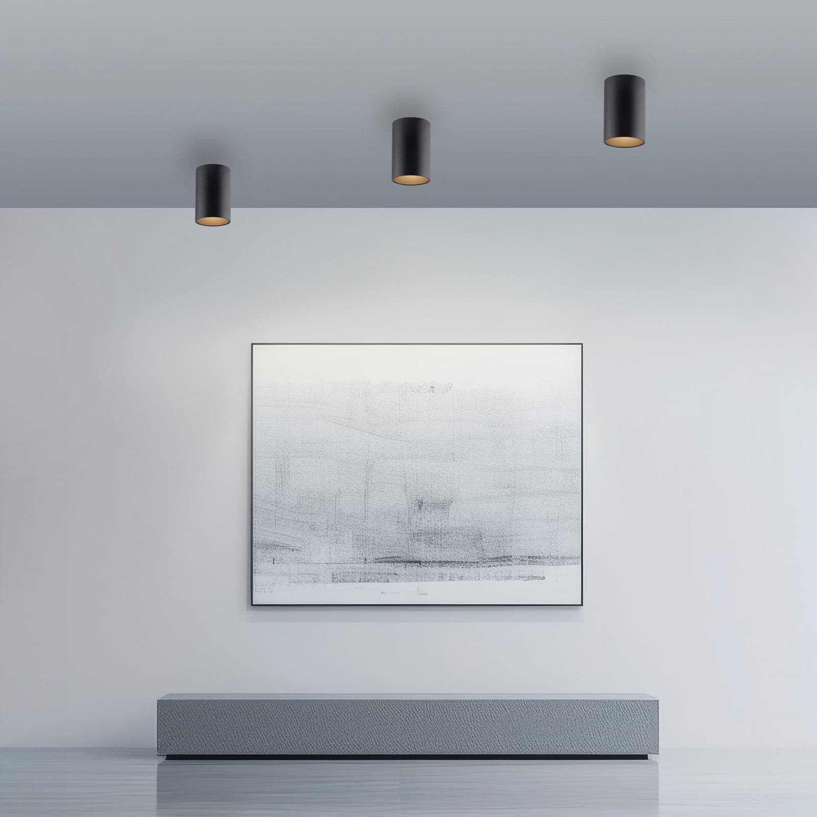 Point kylpyhuoneen LED-kattovalaisin, musta, halkaisija 6 cm, metallia, IP44 - PURE - Moderni - Yksilamppuinen – Pure