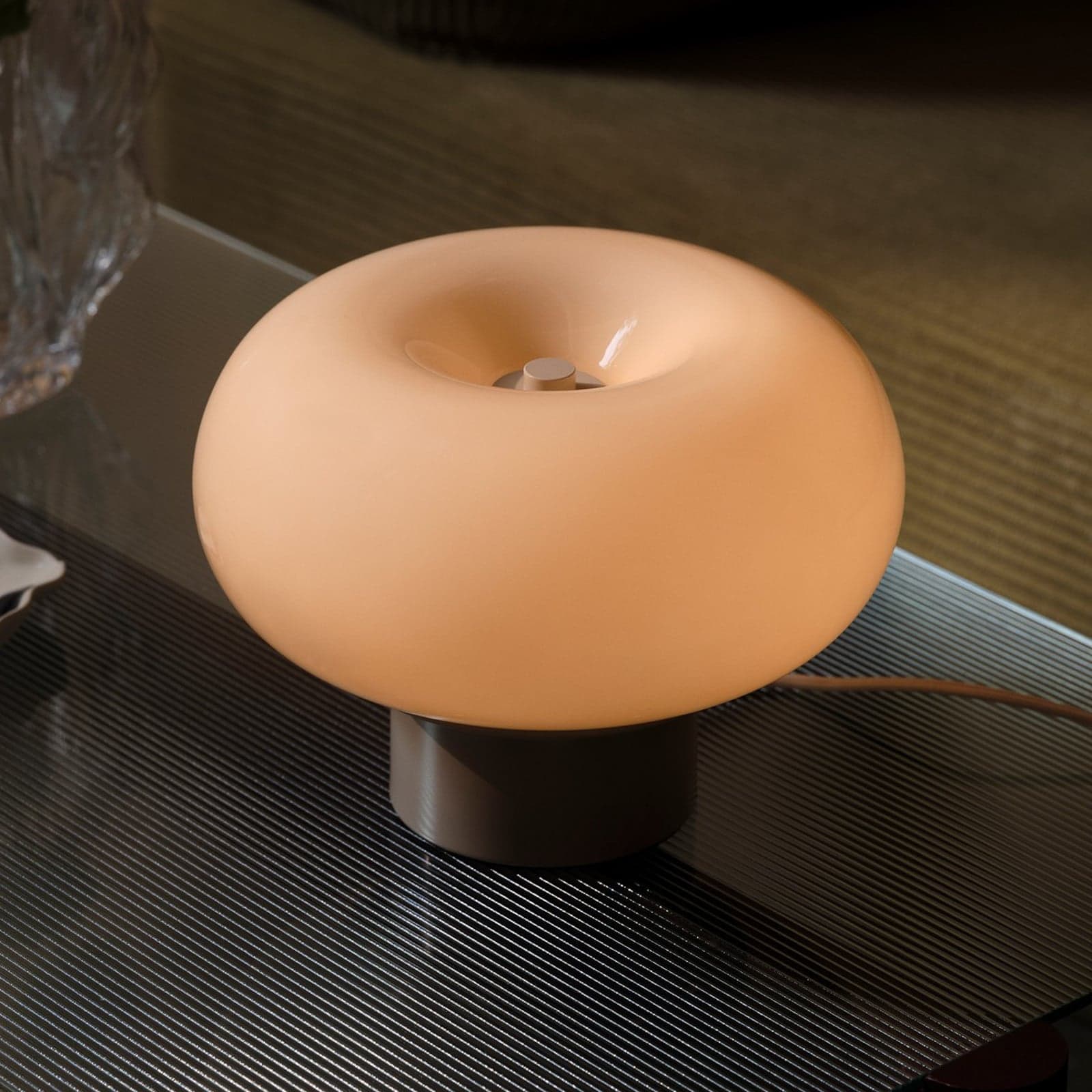 Malti-pöytävalaisin, lasi, beige, halkaisija 27,5 cm, E27 Nordlux - Olohuone - Yksilamppuinen – Nordlux