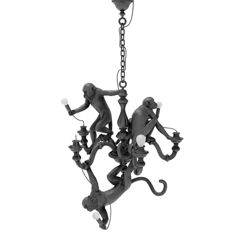 SELETTI - Monkey Chandelier Musta – SELETTI