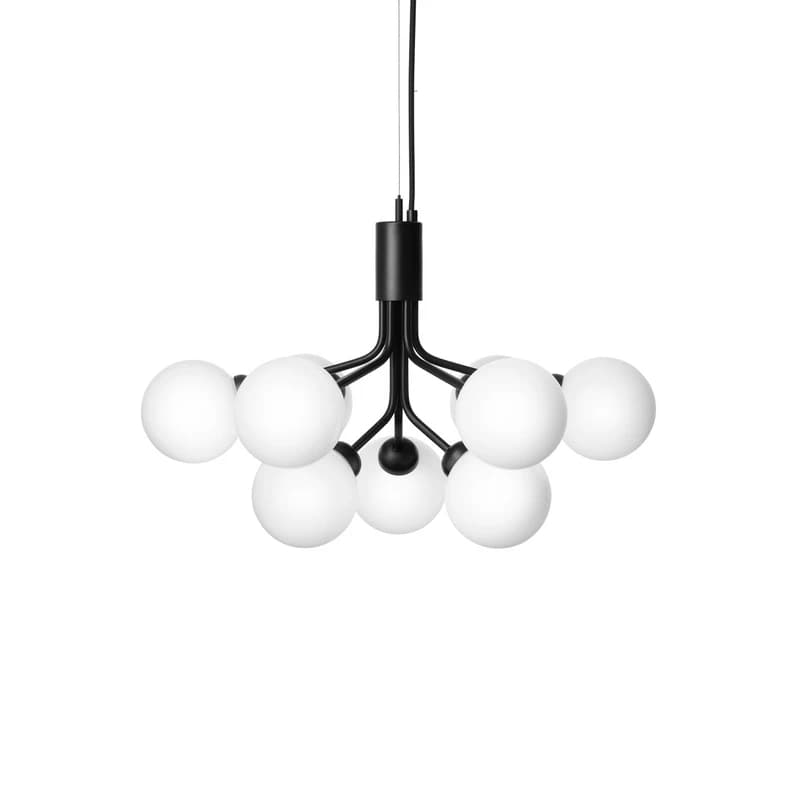 Nuura Aps - Apiales 9 Valokruunu Satin Black/Opal White Nuura – Nuura Aps