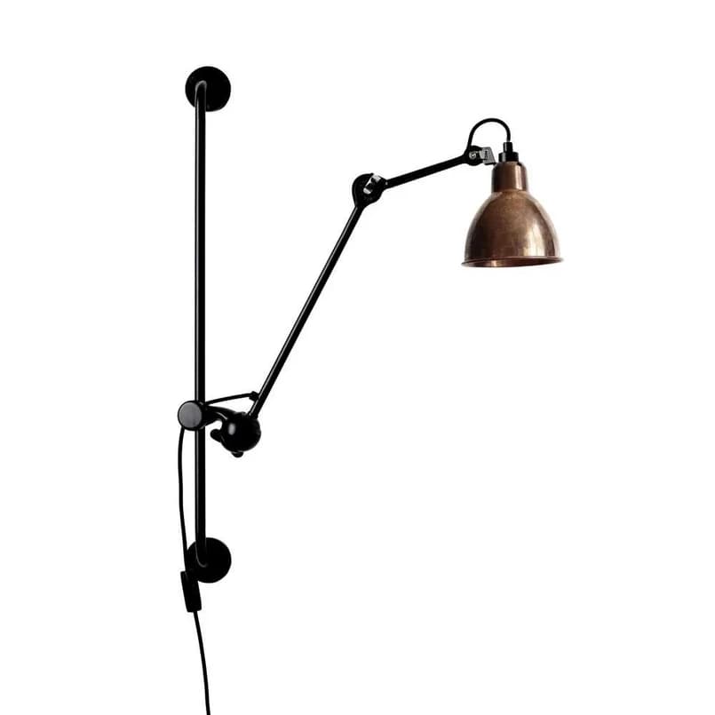 Lampe Gras - 210 Seinävalaisin Musta/Raaka Kupari/Valkoinen – Lampe Gras