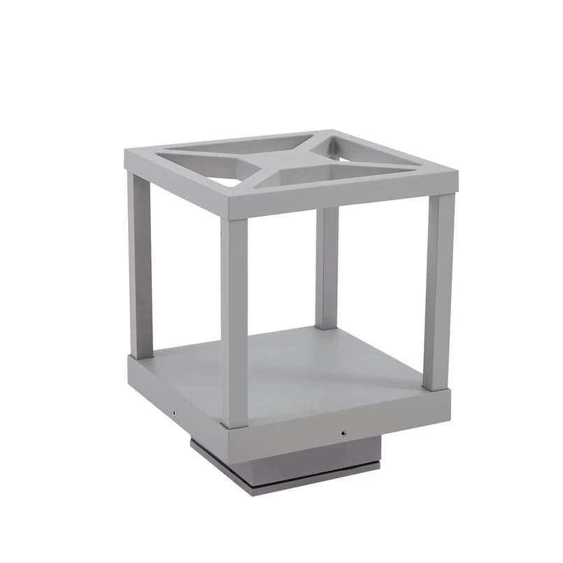 Lucande - Lealan LED-pollarivalaisin, 23 cm, IP54, harmaa, metalli – Lucande