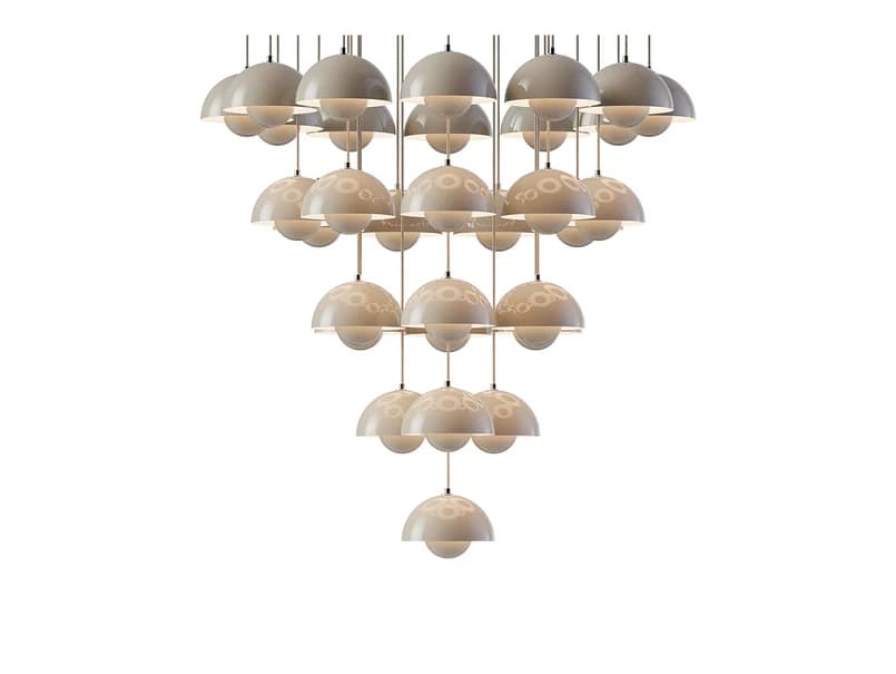 &Tradition - Flowerpot VP10 kattokruunu Ø89 harmaa-beige – &Tradition