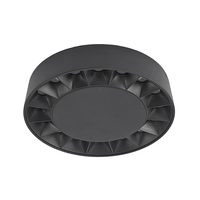 Lucande - Kelissa LED Round Ulko Kattovalaisin IP65 Black – Lucande