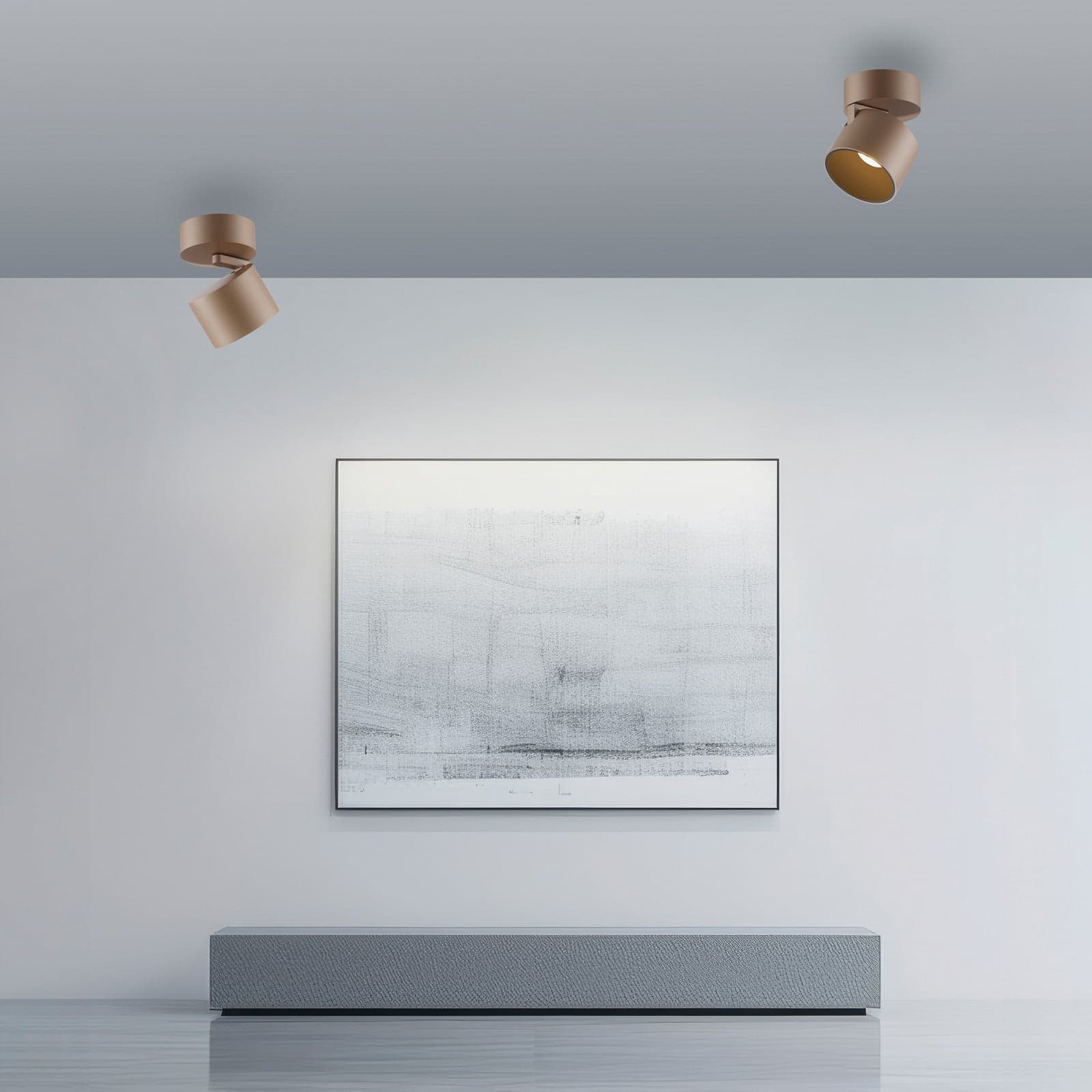Cup LED-kattospotti, pronssinvärinen, halkaisija 9,5 cm, metallia – PURE - Olohuone - Moderni - Yksilamppuinen – Pure