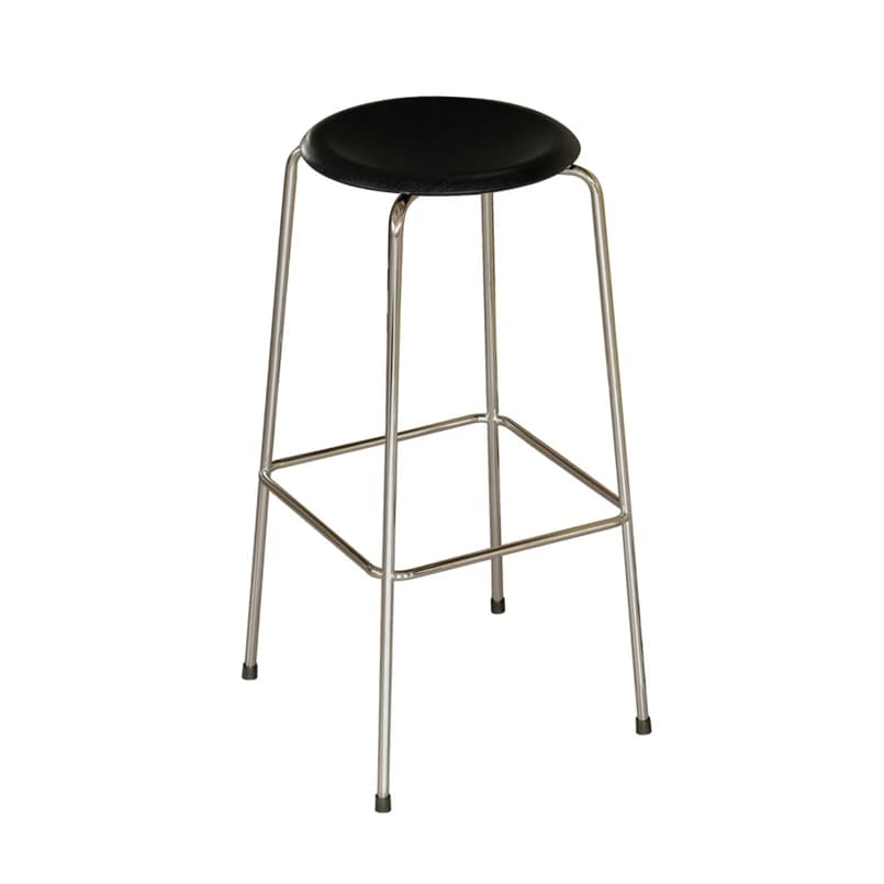 FRITZ HANSEN - High Dot -jakkara, 76 cm, kromi/savuharmaa, puu – FRITZ HANSEN