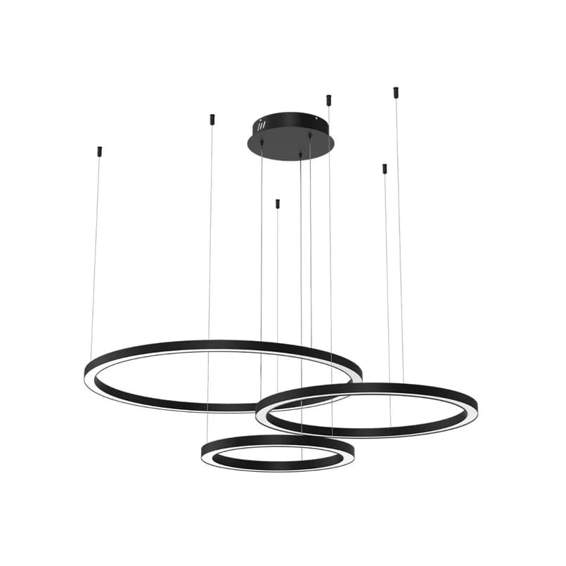 Eko-Light - Galaxia LED-riippuvalaisin 3-lamppuinen musta 85 W muovi – Eko-Light