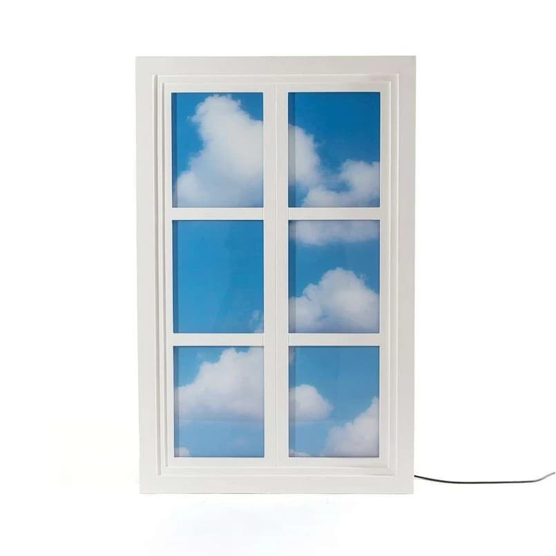 SELETTI - Window 3 Seinävalaisin/Lattiavalaisin White/Light Blue – SELETTI