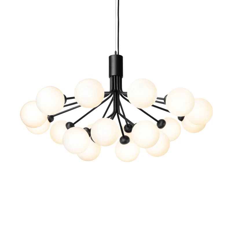 Nuura Aps - Apiales 18 Valokruunu Satin Black/Opal White Nuura – Nuura Aps