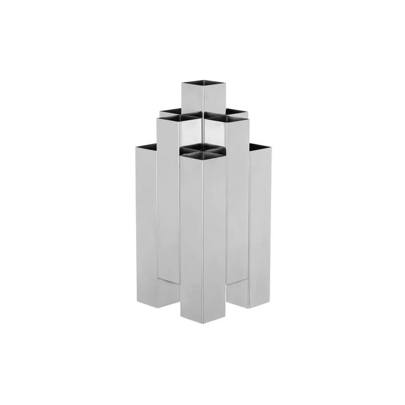 ferm LIVING - Tessera-maljakko, kiillotettu ruostumaton teräs, korkeus 28 cm – ferm LIVING