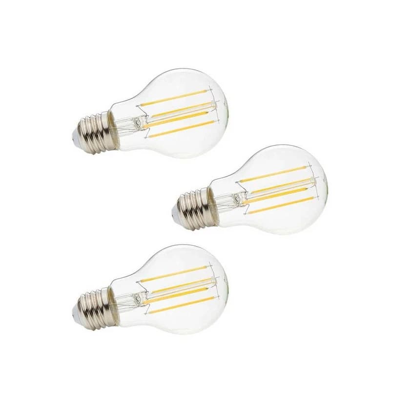 Lindby - 3-pack LED-lamppu 7W (806lm) hehkulamppu E27 kirkas – Lindby