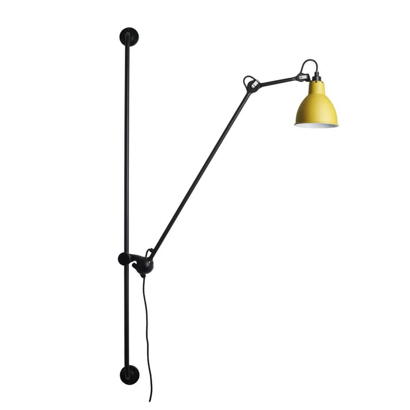 Lampe Gras - 214 Round-seinävalaisin, musta/keltainen – – Lampe Gras