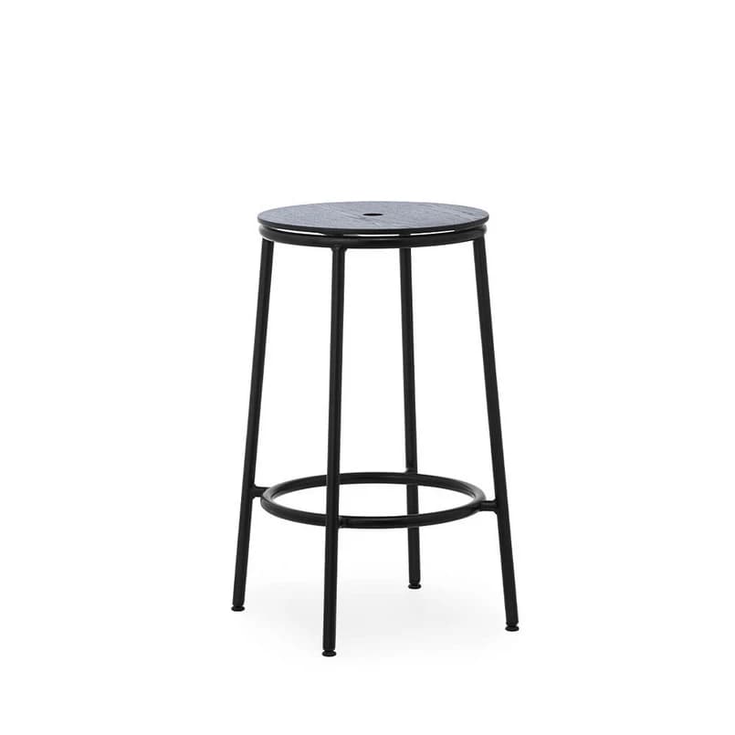 Normann Copenhagen - Circa-jakkara 65 cm, musta teräs ja tammi – – Normann Copenhagen