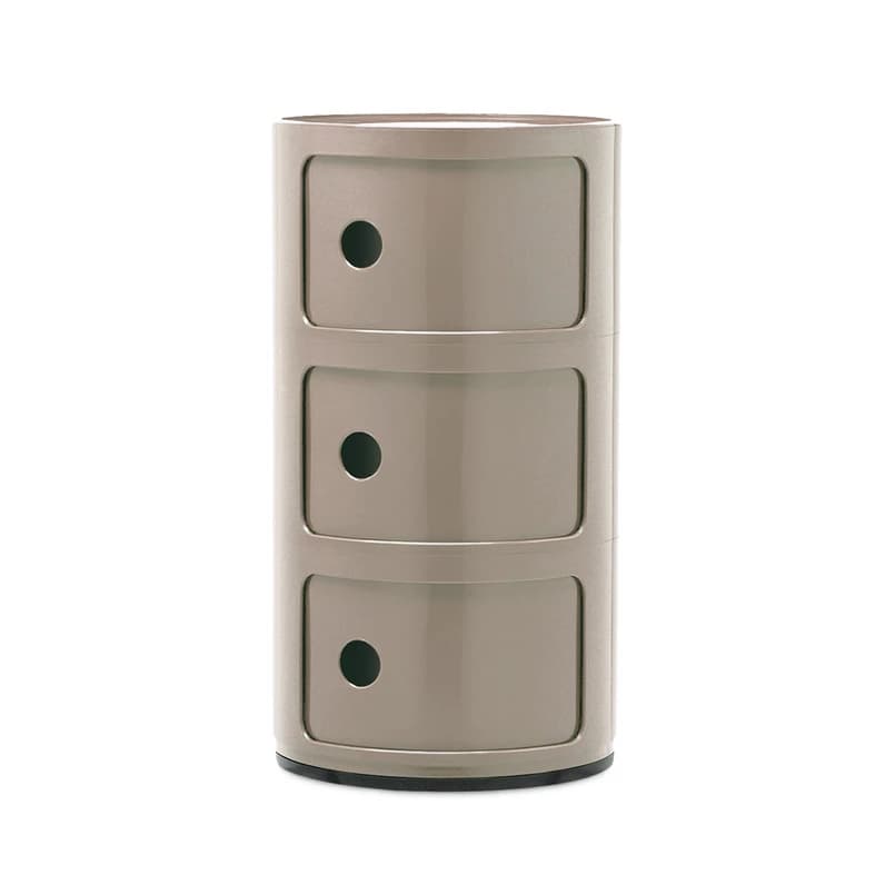 Kartell - Componibili 3 Sivupöytä Taupe – Kartell