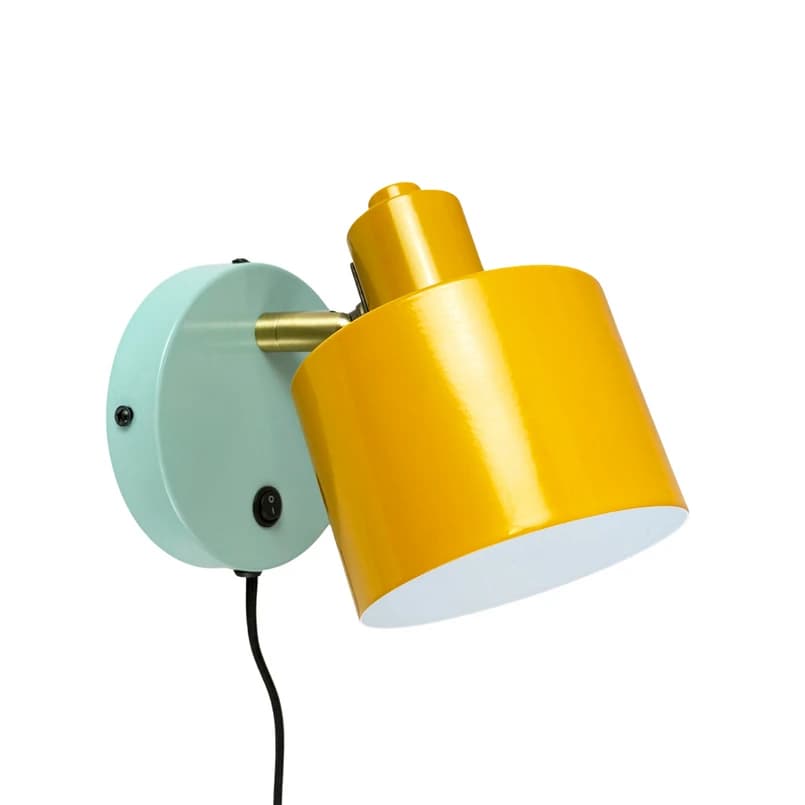 Dyberg Larsen - Ocean-seinälamppu, curry/turkoosi, ulkonema 21 cm, – Dyberg Larsen