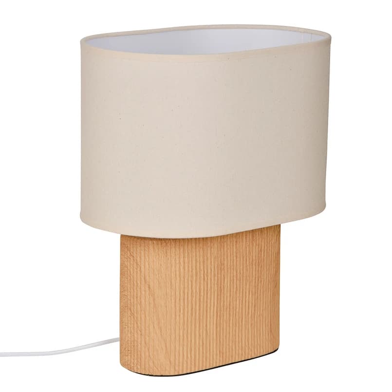 COREP - Santorini-pöytävalaisin, puu, vaalea/beige, korkeus 38 cm – SAS – COREP