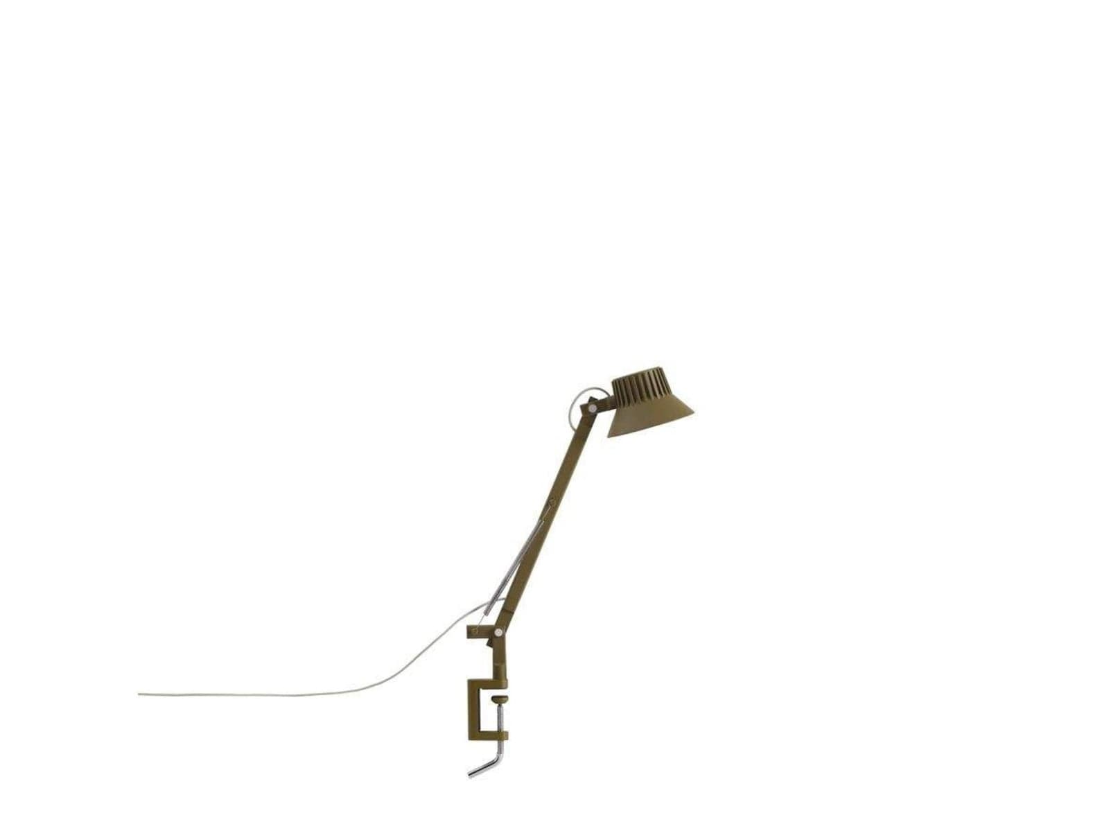 Dedicate Pöytävalaisin w/Clamp S1 Brown Green Muuto - Työhuone / toimisto - Alumiini – Muuto