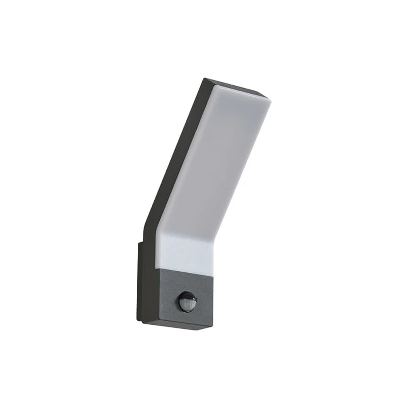 Lindby - Korvik LED-ulkoseinälamppu, 26 cm, antrasiitti, anturi – Lindby