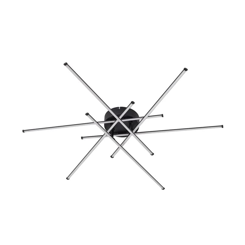 Lindby - Elviano LED-kattovalaisin, Ø 80 cm, musta, 3 000 K – Lindby