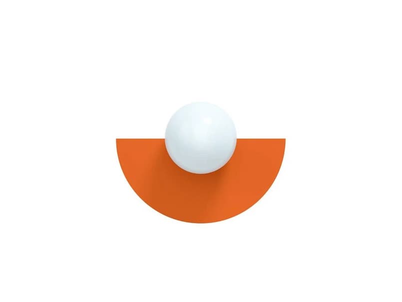 Swedish Ninja - Candy Big Circle 180 S seinävalaisin, oranssi – Swedish Ninja