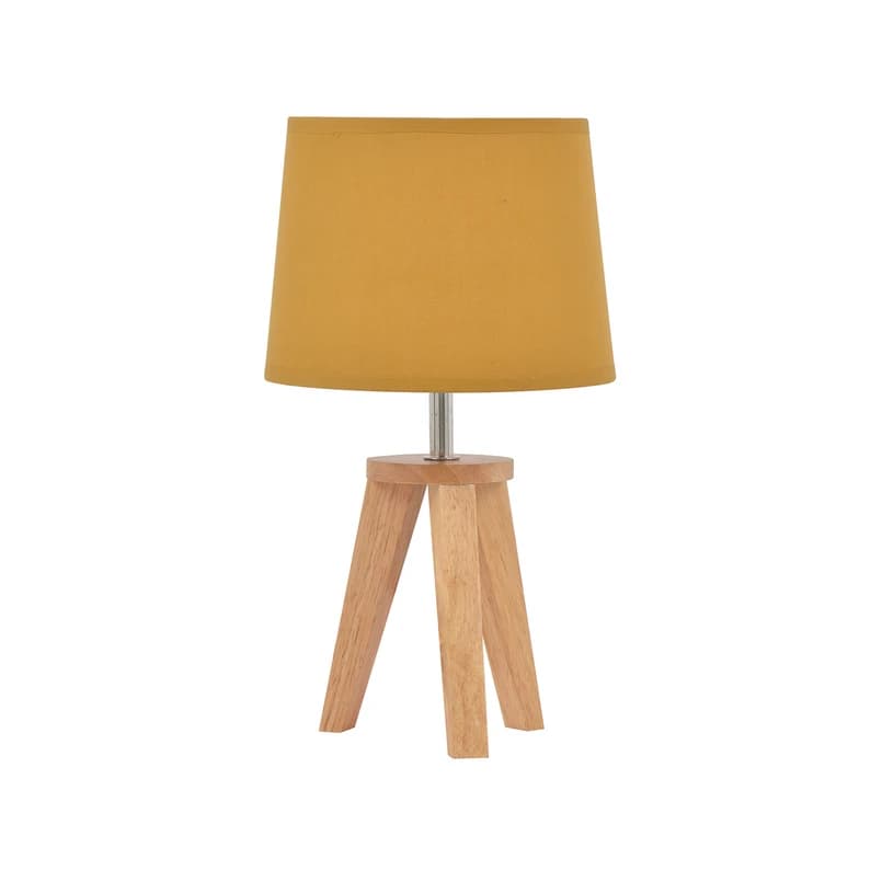 COREP - Jooga-pöytävalaisin, sinapinkeltainen/vaalea puu, korkeus 34 cm – SAS – COREP
