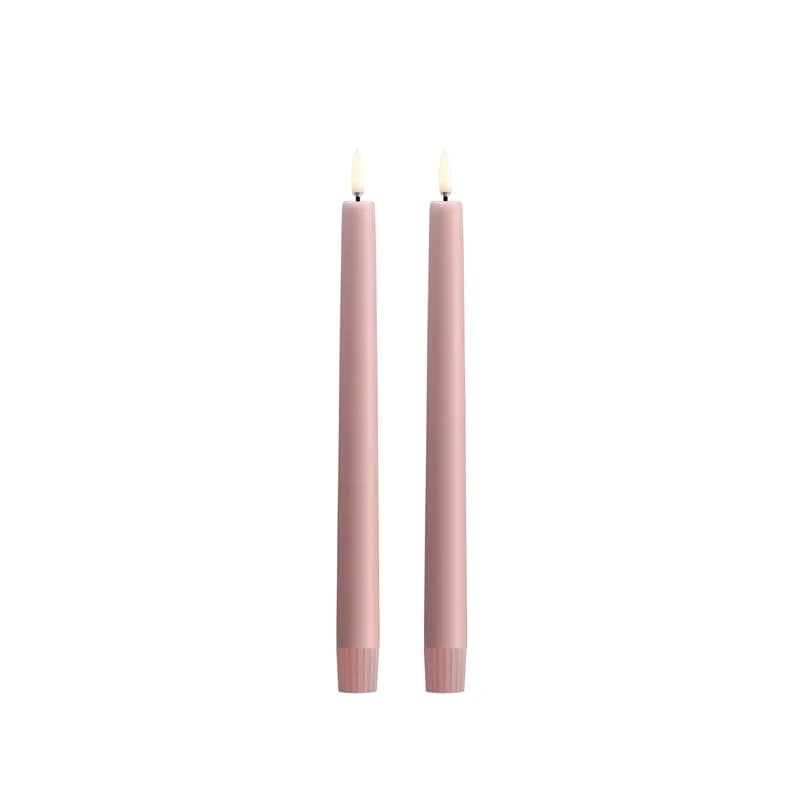 Uyuni Lighting - TAPER LED-kynttilä, 2 kpl, ruusukon, korkeus 25 cm – UYUNI
