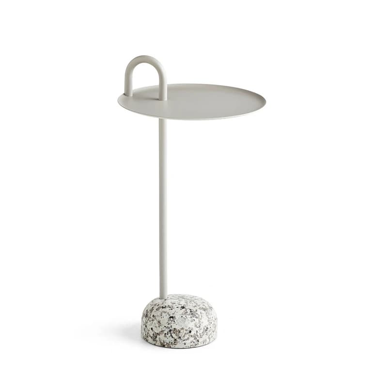 HAY - Bowler sivupöytä, beige, korkeus 70,5 cm, graniitti/teräs – HAY