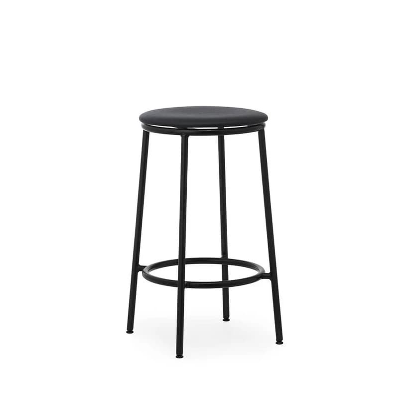 Normann Copenhagen - Circa-jakkara 65 cm, musta nahkaverhoilu – – Normann Copenhagen