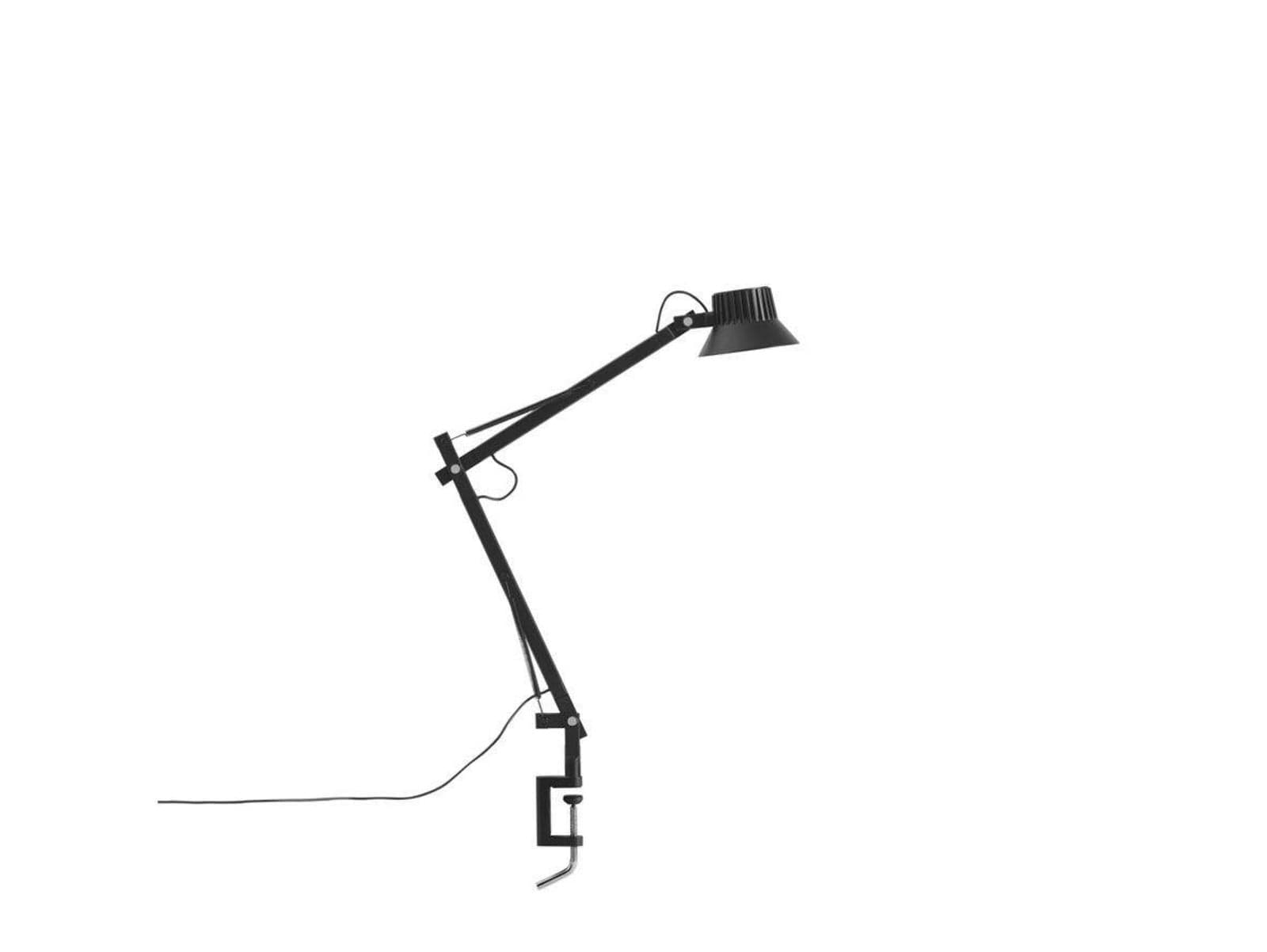 Dedicate Pöytävalaisin w/Clamp S2 Black Muuto - Työhuone / toimisto - Alumiini – Muuto