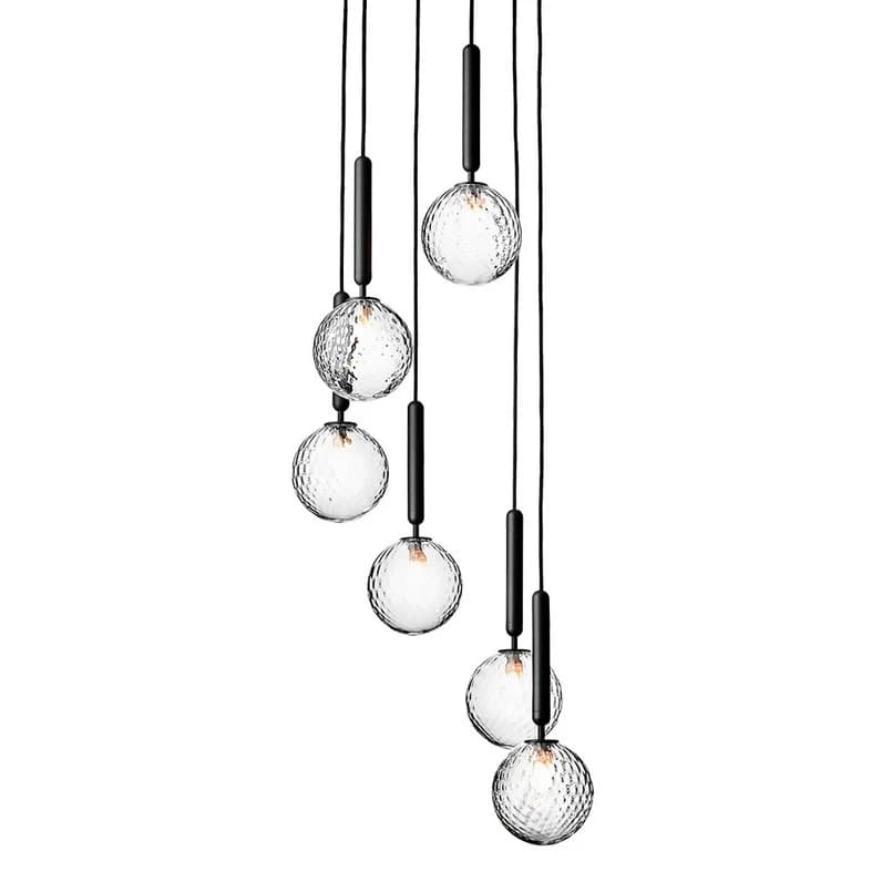 Nuura Aps - Miira 6 kattokruunu, Ø 35 cm, harmaa/kirkas, 6-lamppuinen Nuura – Nuura Aps