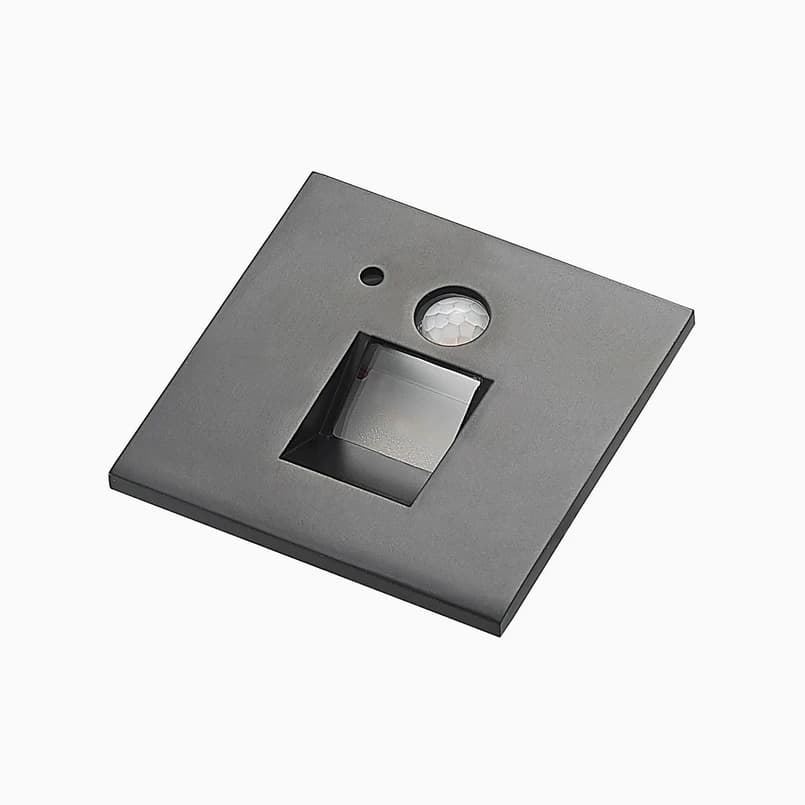 Arcchio - Neru Square LED Upotettu Seinävalaisin w/Sensor Black – Arcchio
