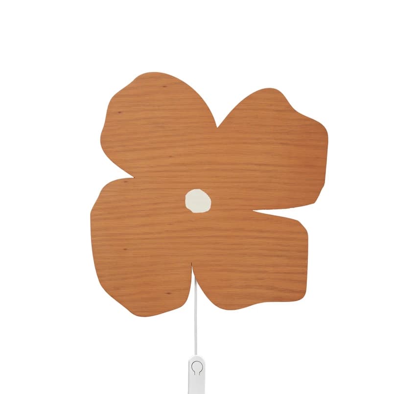 ferm LIVING - Poesie LED-seinävalaisin, ruskea, Ø 37 cm – ferm LIVING