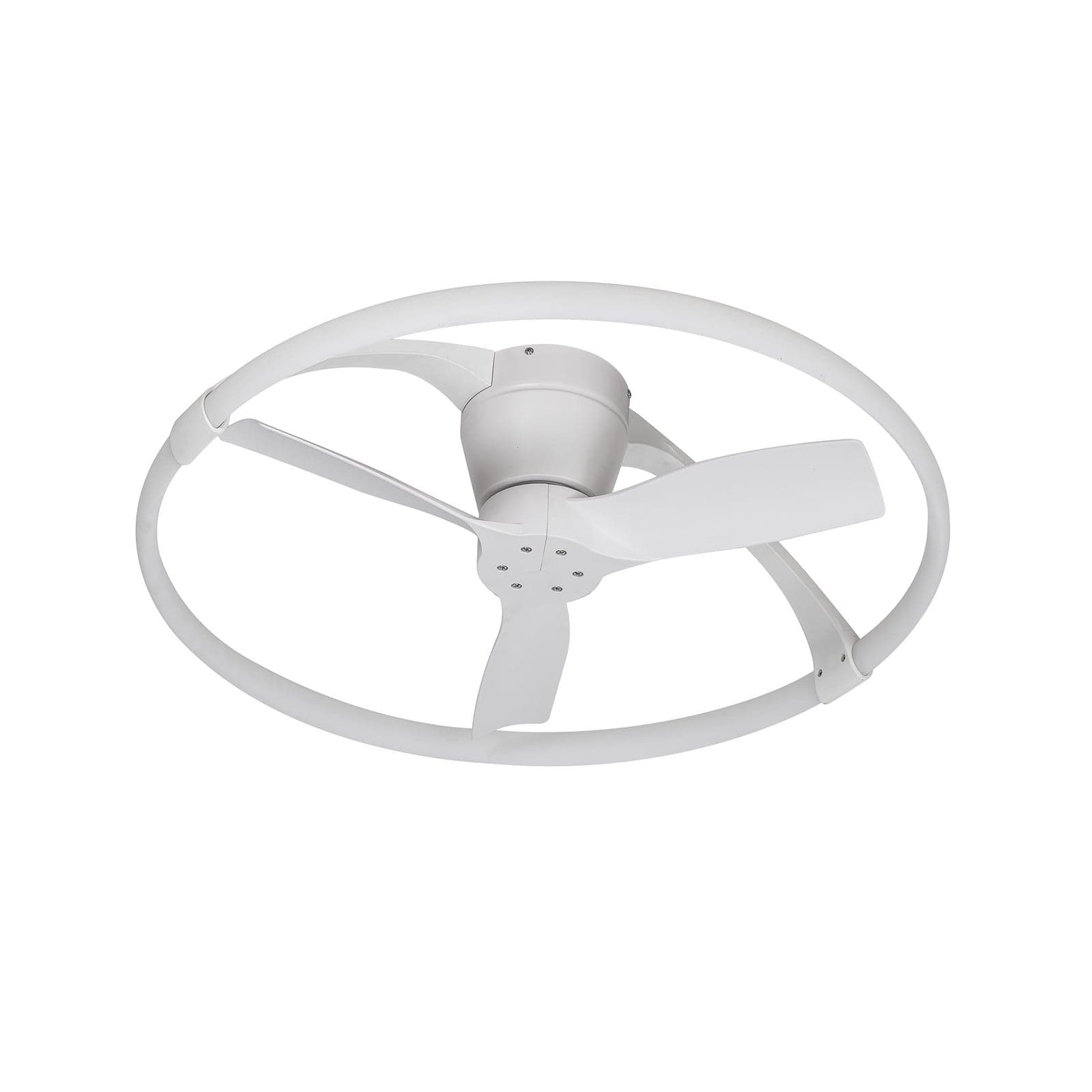 Nepal Mini LED-kattotuuletin, sovellus, valkoinen – Mantra Mantra Iluminación - Olohuone - Moderni - Metalli - Rengas – Mantra Iluminación