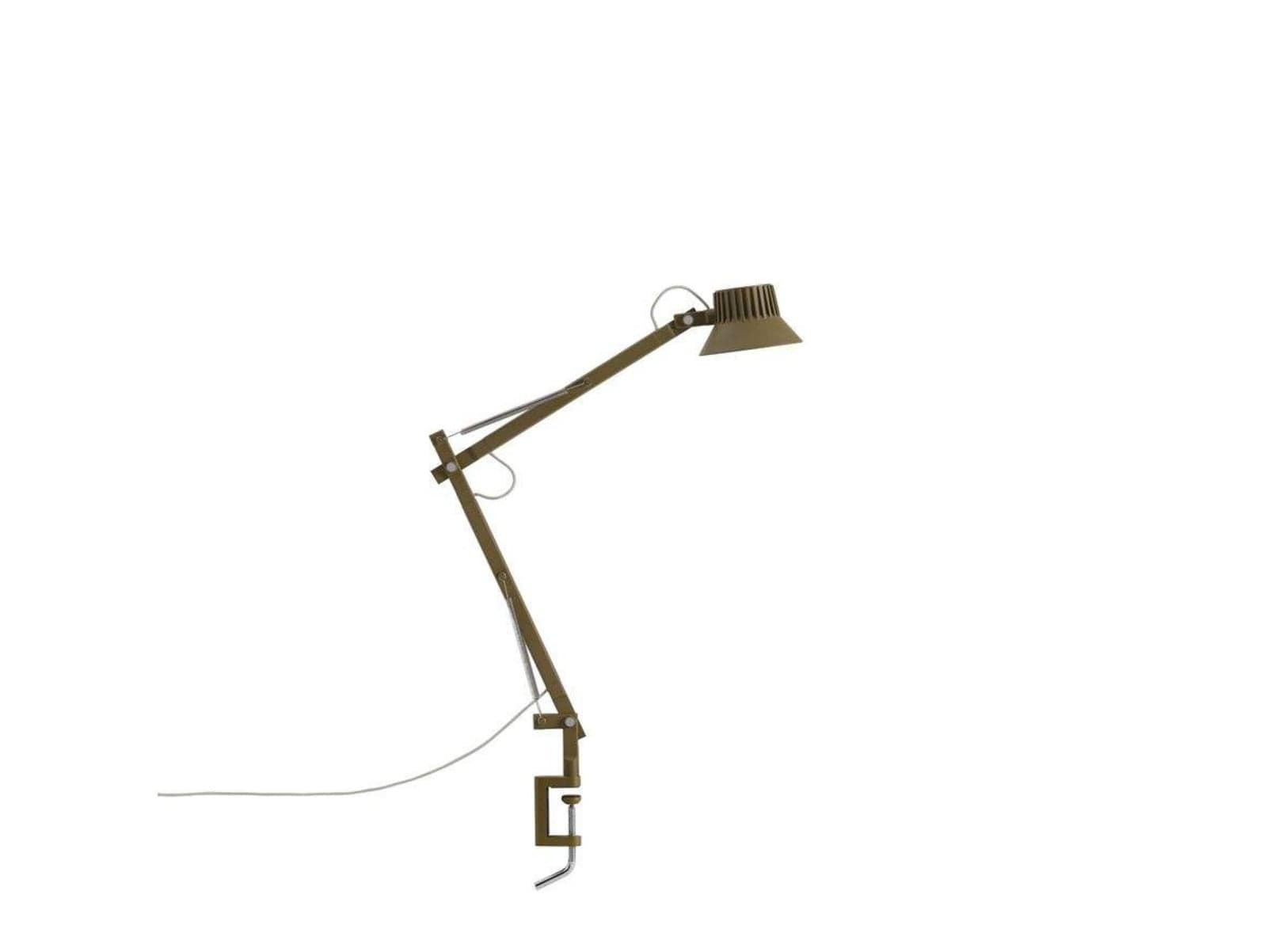 Dedicate Pöytävalaisin w/Clamp S2 Brown Green Muuto - Työhuone / toimisto - Alumiini – Muuto