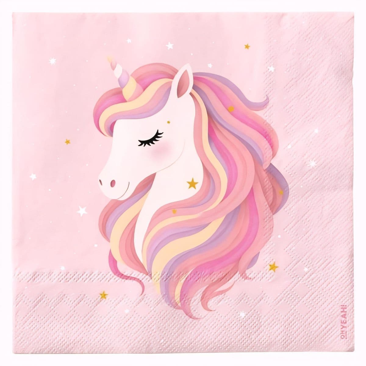 Lautasliinat - Yksisarvinen, pinkki, 33 x 33 cm, 20 kpl