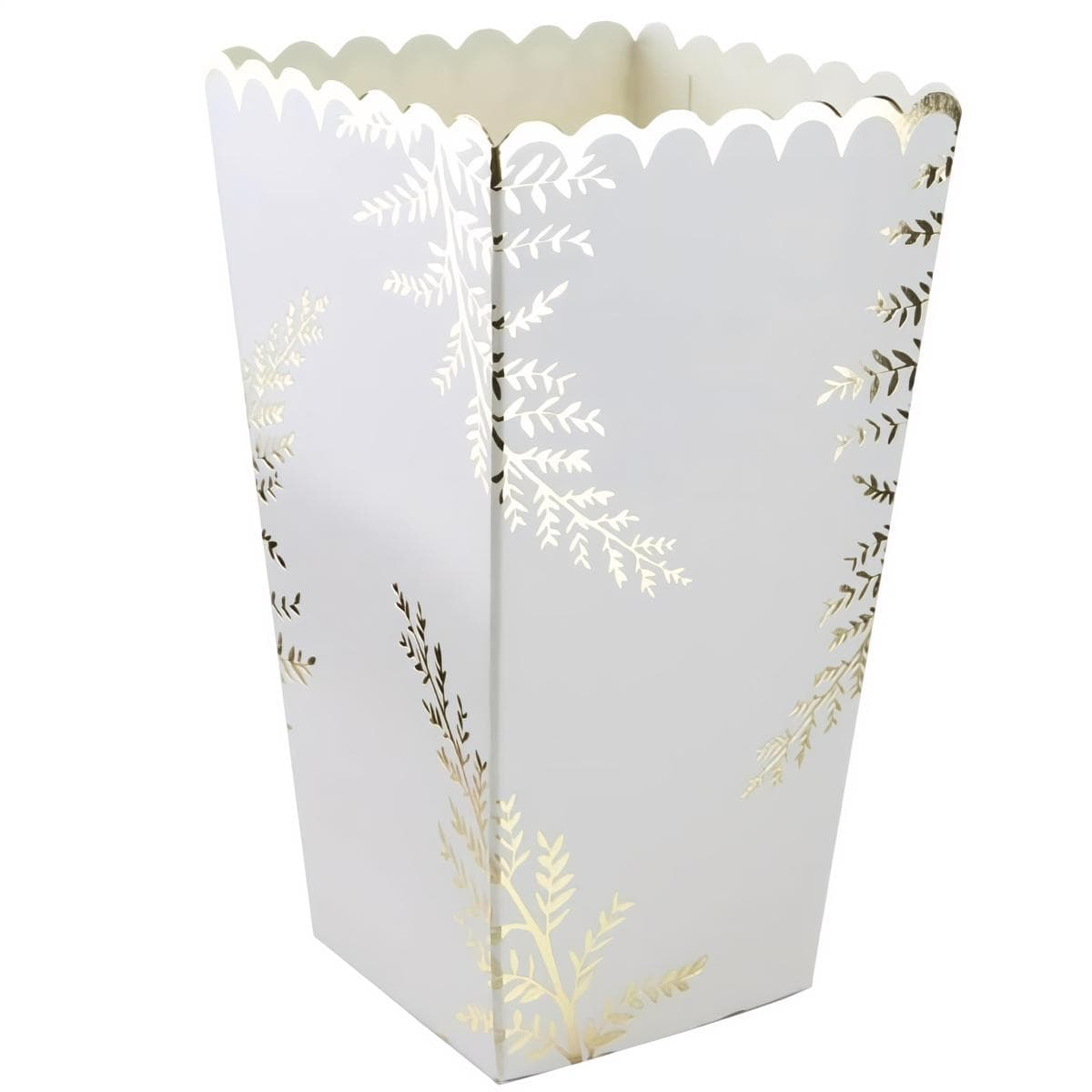 Popcorn-rasiat - Kultasaniainen Valkoinen, 7x12 cm, 8 kpl