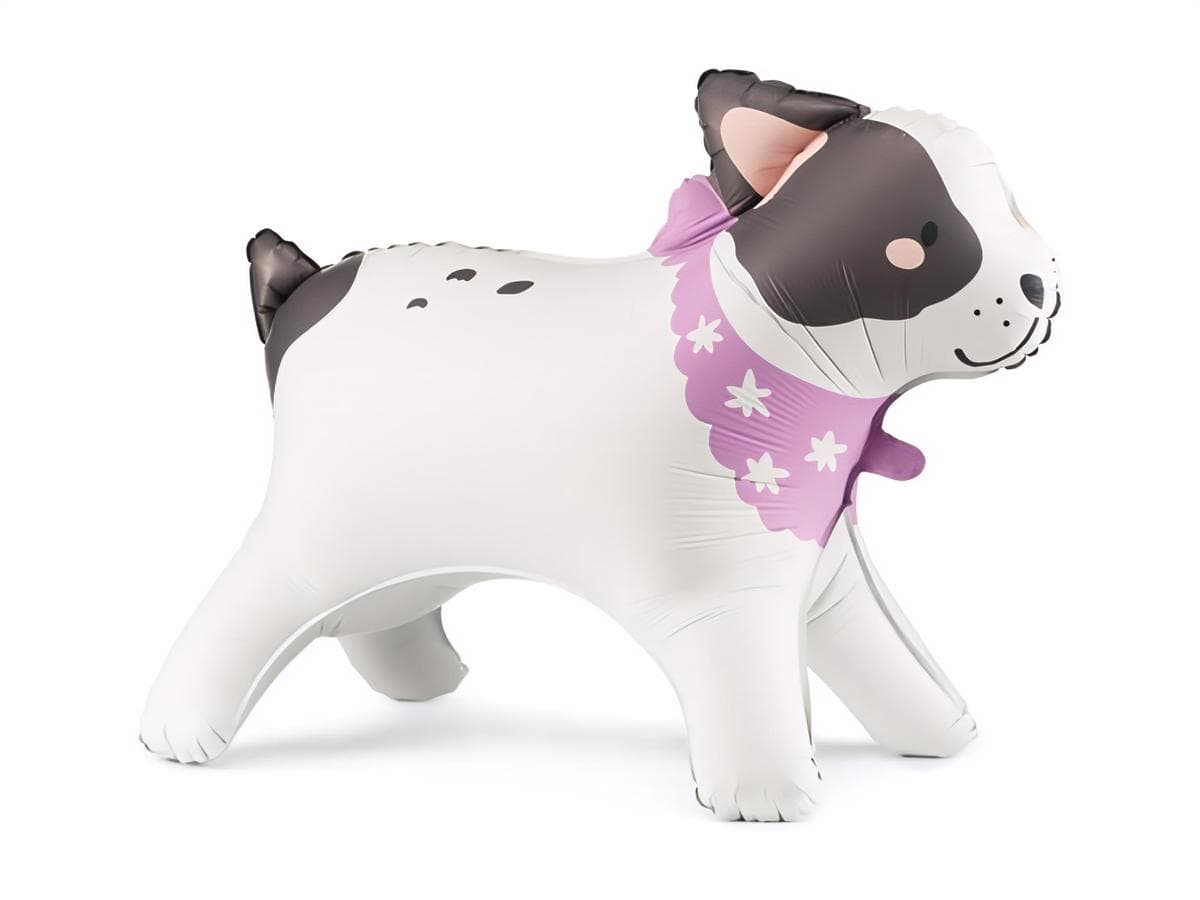 Foliopallo - Seisova Koira, mustavalkoinen, 75x57 cm – PartyDeco