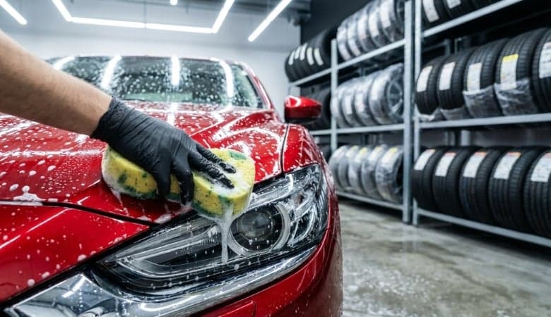 Renkaiden vaihto kausisäilytyksellä tai ilman tai autonpesupaketit sisäpuhdistuksella | Jopa -88 % | Espoo, Koskelo